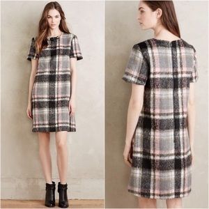 Anthropologie plaid shift dress